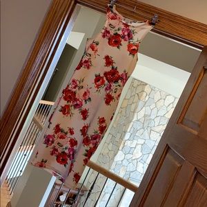 Colorful white floral dress